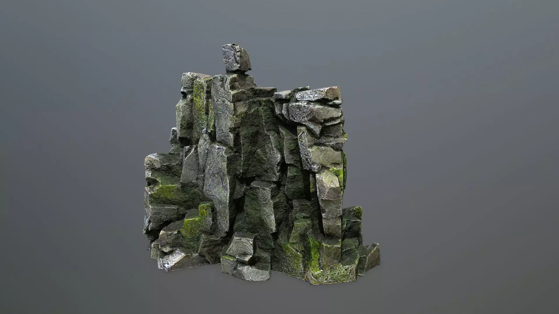 forest rocks Low-poly 3D model_30