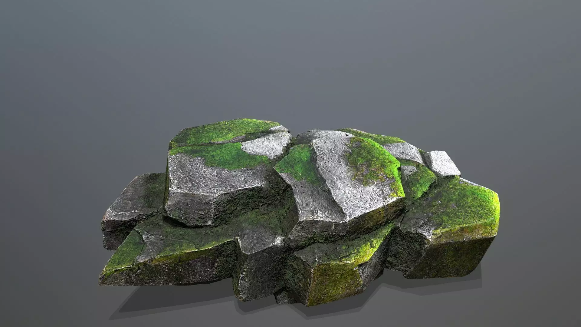 forest rocks Low-poly 3D model_26