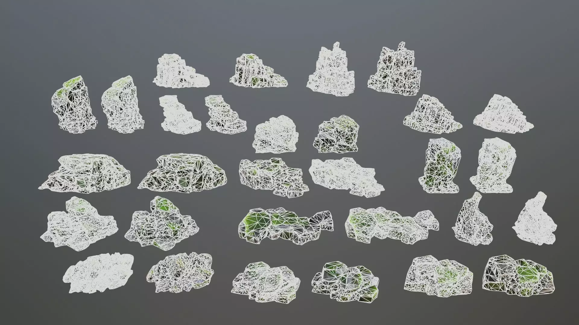 forest rocks Low-poly 3D model_33