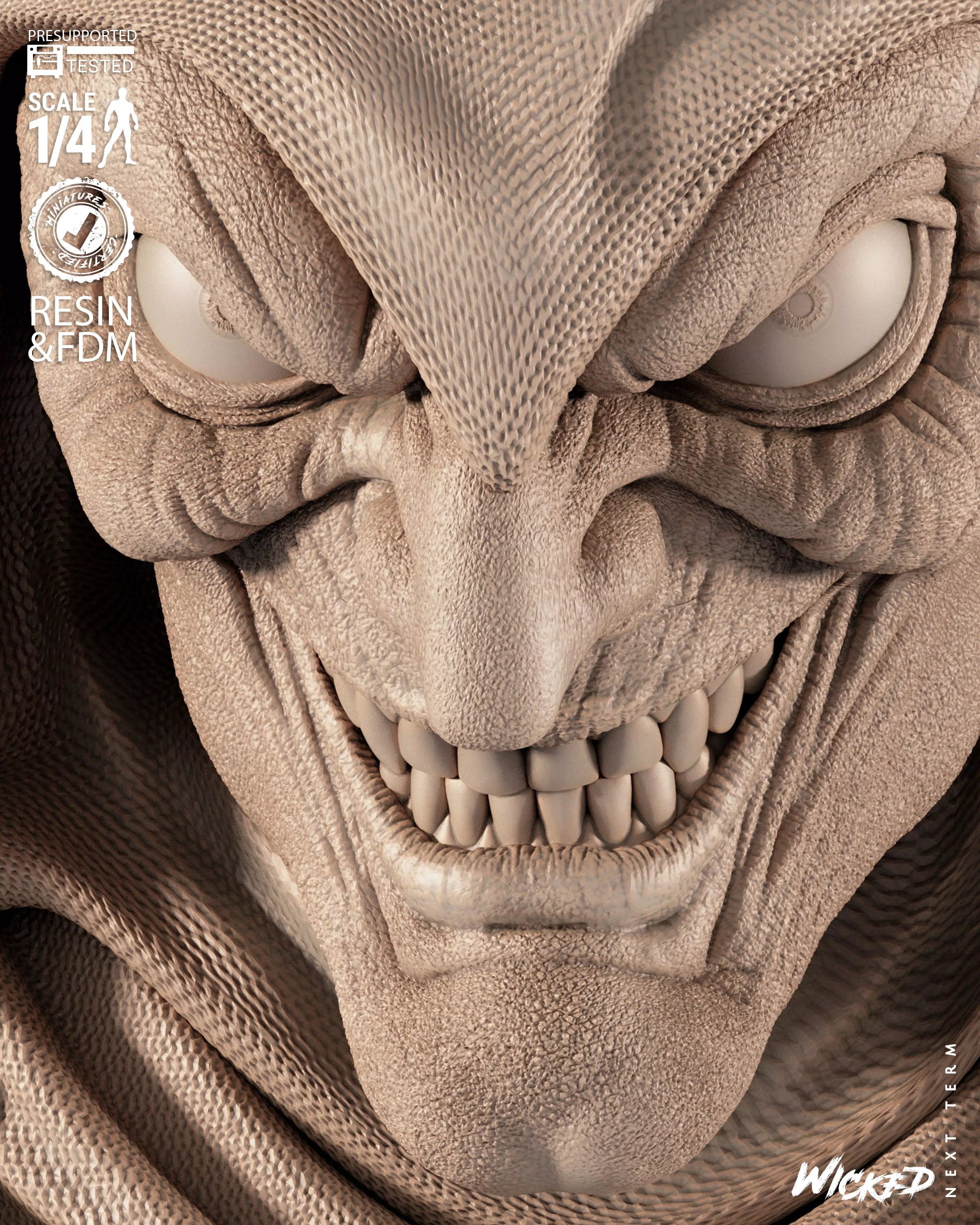 Wicked Marvel Hobgoblin Portrait Bust 3D print model_2