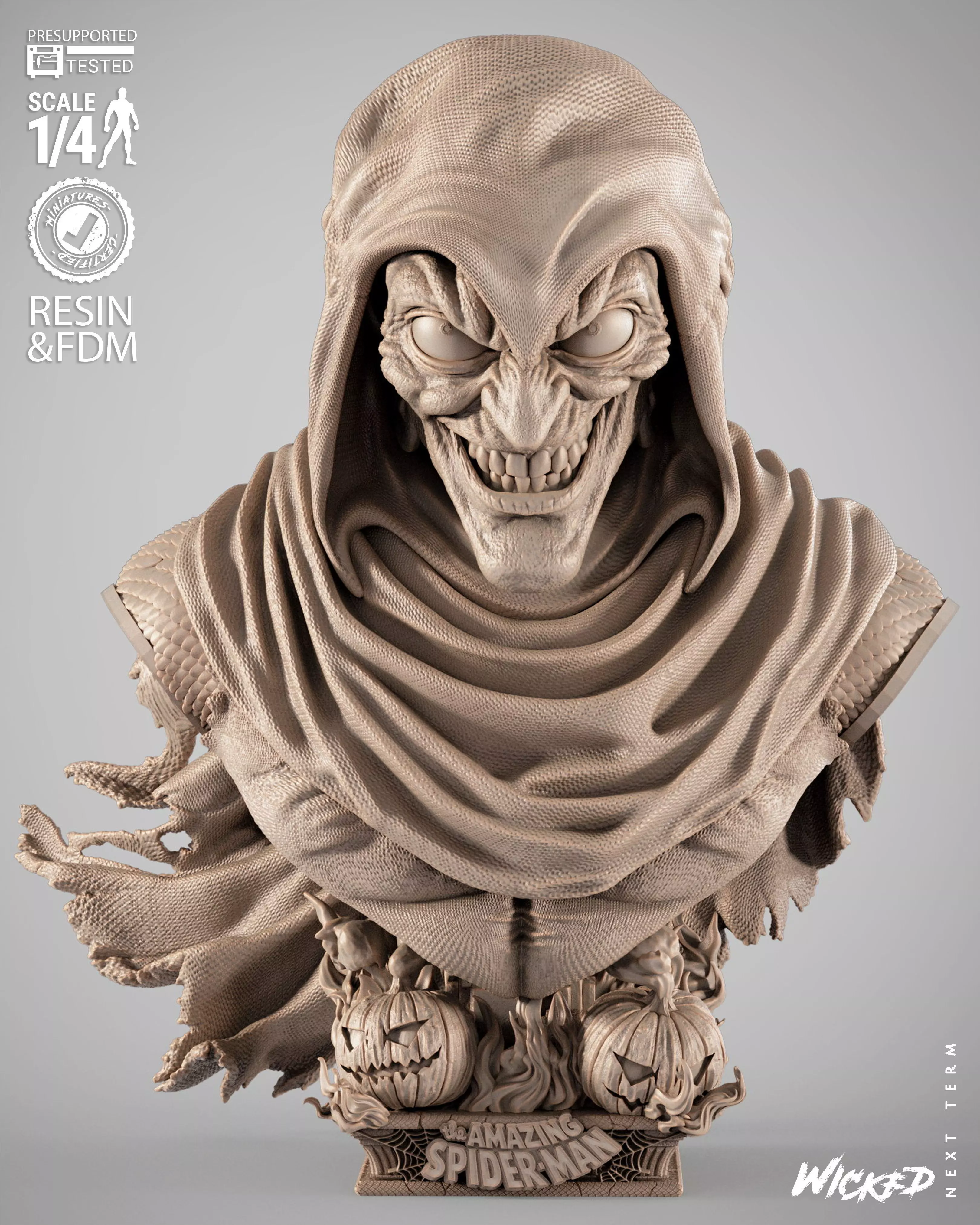 Wicked Marvel Hobgoblin Portrait Bust 3D print model_28