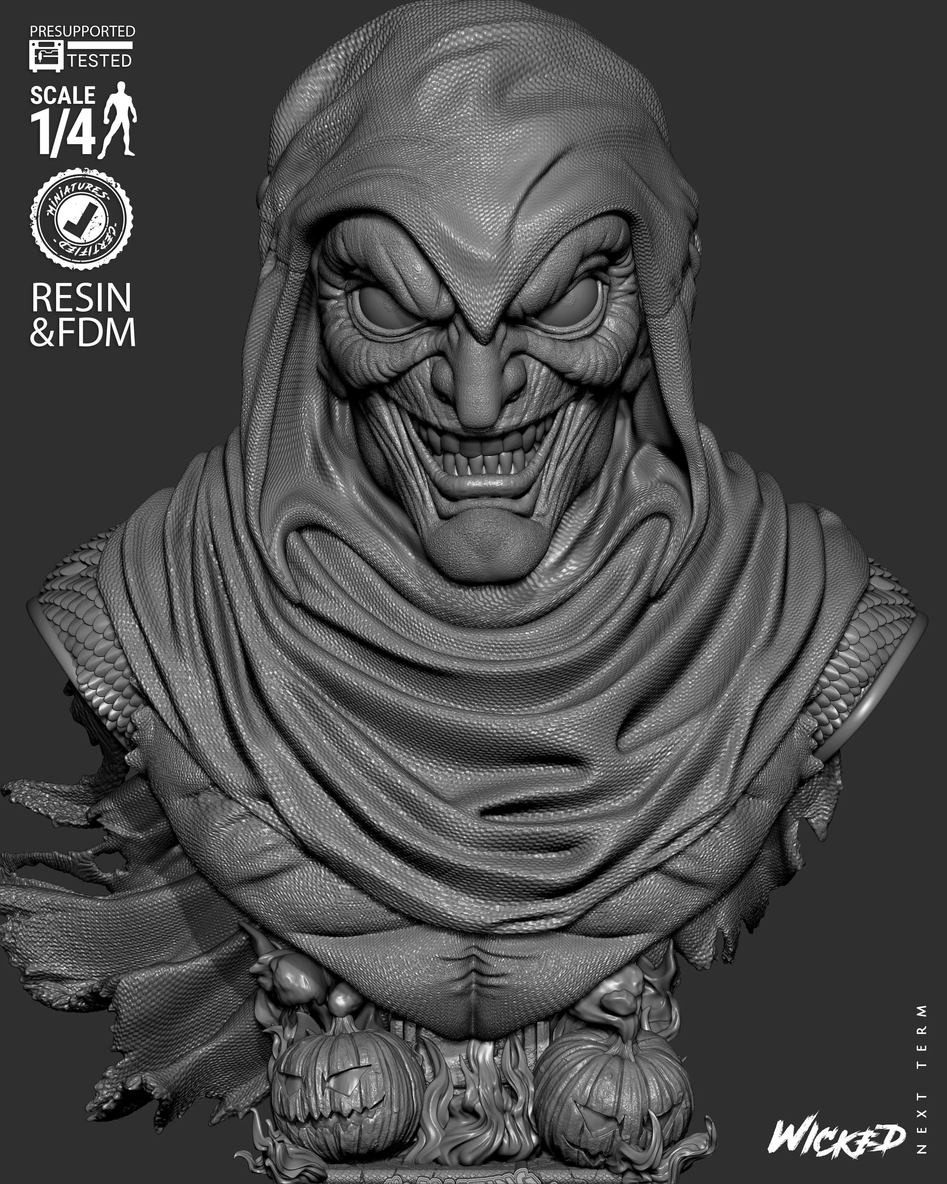 Wicked Marvel Hobgoblin Portrait Bust 3D print model_24