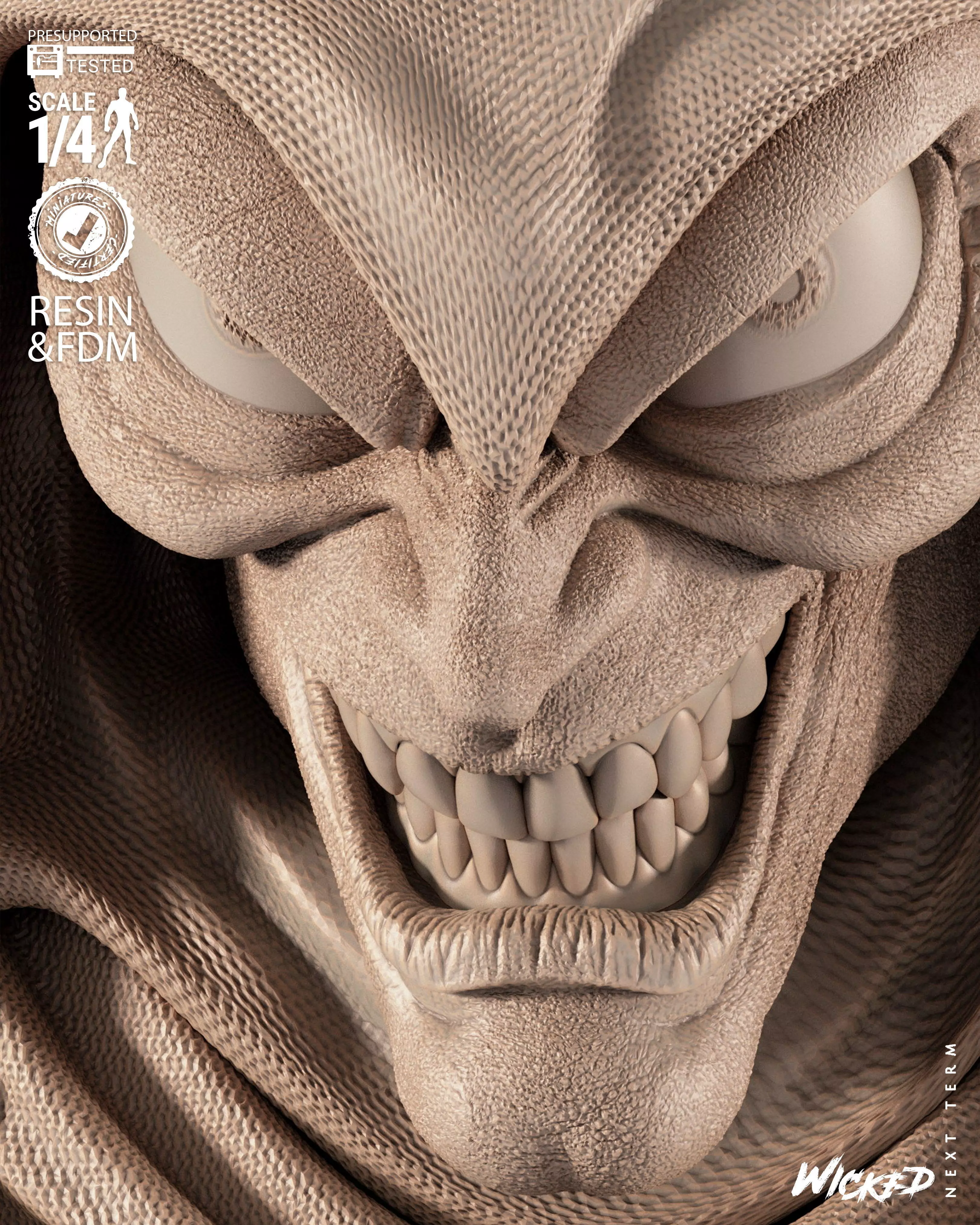 Wicked Marvel Hobgoblin Portrait Bust 3D print model_30