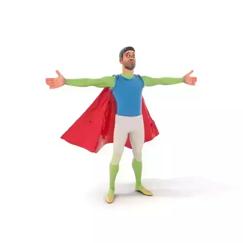 Colorful Superhero Character model pack Low-poly 3D model