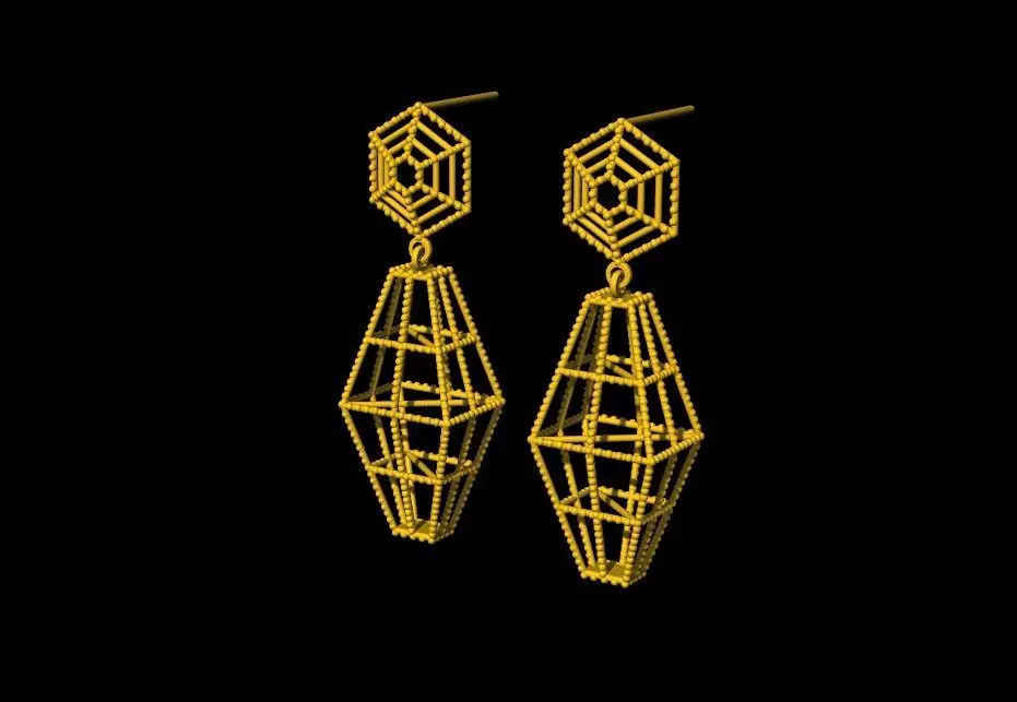 Jhumki earrings two designs 3D print model_1