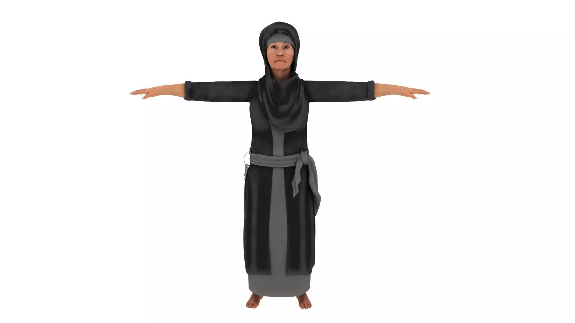 muslim old woman 3D model