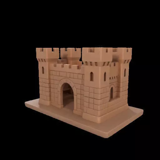 Medieval Castle Themed Bookend 3D print model_4