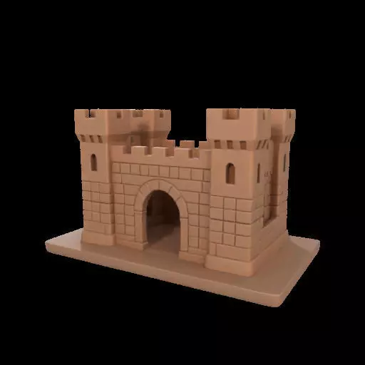 Medieval Castle Themed Bookend 3D print model_5