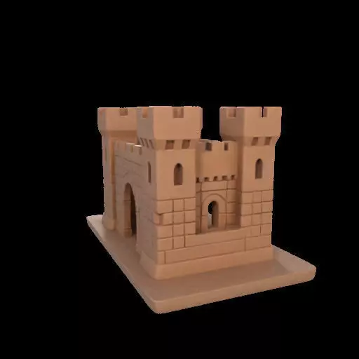 Medieval Castle Themed Bookend 3D print model_17