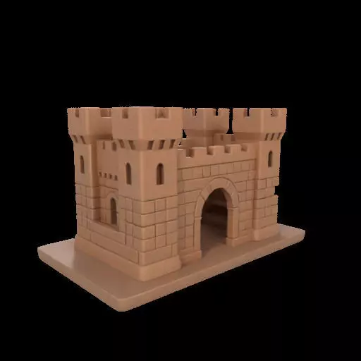 Medieval Castle Themed Bookend 3D print model_26