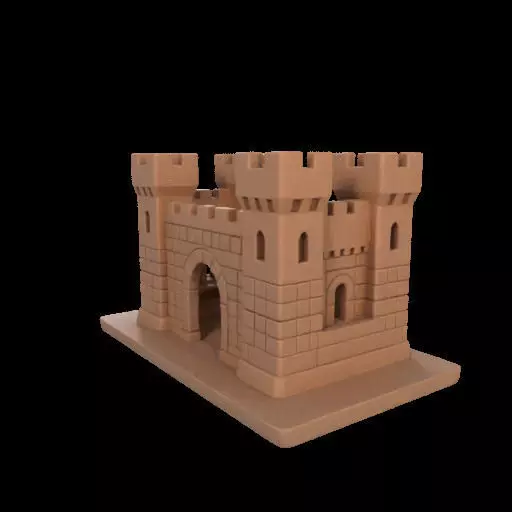 Medieval Castle Themed Bookend 3D print model_3