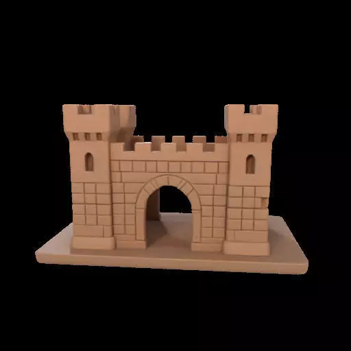 Medieval Castle Themed Bookend 3D print model_22