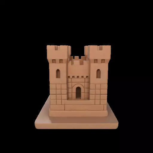 Medieval Castle Themed Bookend 3D print model_0