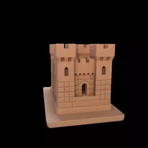 Medieval Castle Themed Bookend 3D print model_1