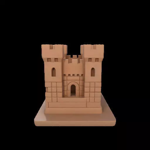 Medieval Castle Themed Bookend 3D print model_15