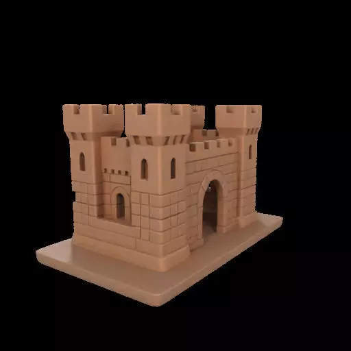 Medieval Castle Themed Bookend 3D print model_12