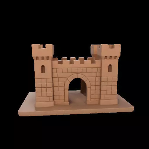 Medieval Castle Themed Bookend 3D print model_8