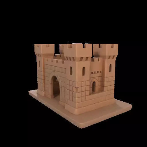 Medieval Castle Themed Bookend 3D print model_18