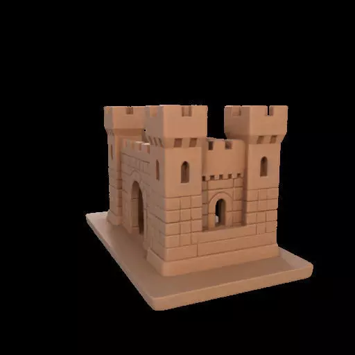 Medieval Castle Themed Bookend 3D print model_2