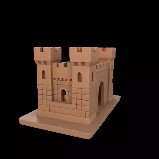 Medieval Castle Themed Bookend 3D print model_28