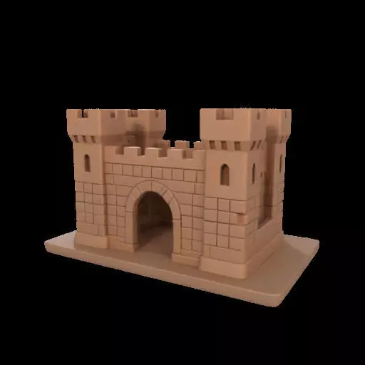 Medieval Castle Themed Bookend 3D print model_20