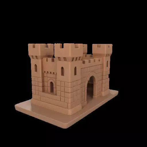 Medieval Castle Themed Bookend 3D print model_27