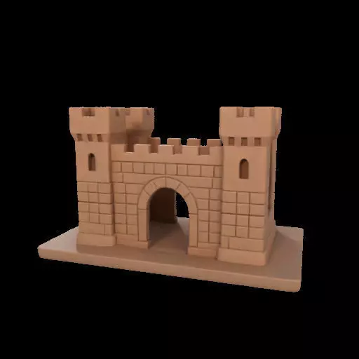 Medieval Castle Themed Bookend 3D print model_6