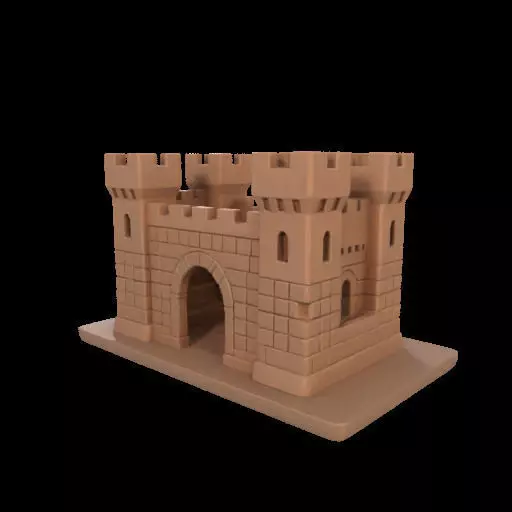 Medieval Castle Themed Bookend 3D print model_19