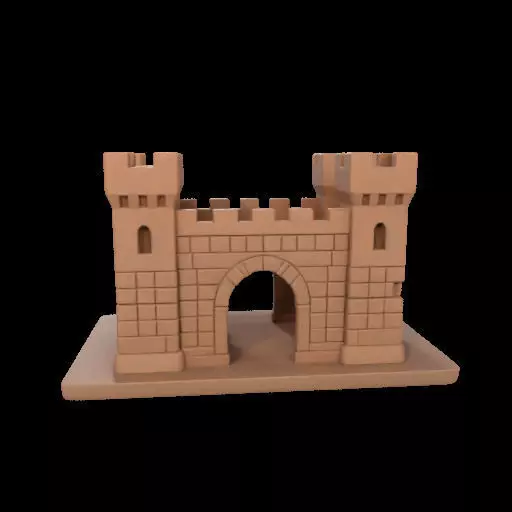 Medieval Castle Themed Bookend 3D print model_23