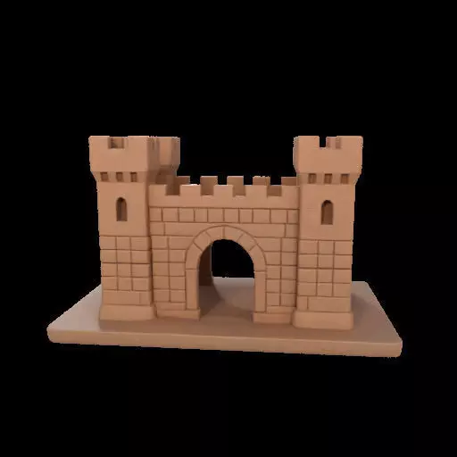 Medieval Castle Themed Bookend 3D print model_7