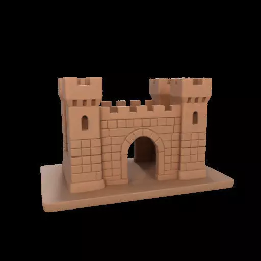 Medieval Castle Themed Bookend 3D print model_9