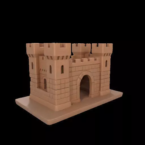 Medieval Castle Themed Bookend 3D print model_11