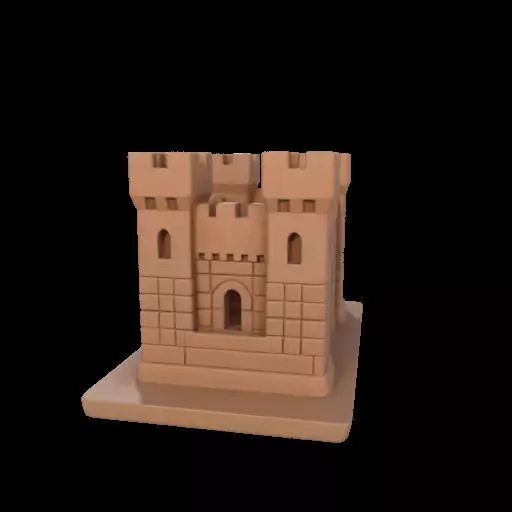 Medieval Castle Themed Bookend 3D print model_29