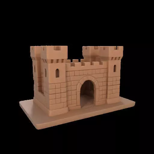 Medieval Castle Themed Bookend 3D print model_10