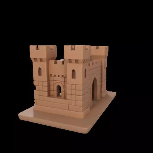 Medieval Castle Themed Bookend 3D print model_13