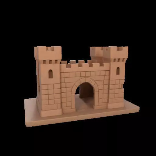 Medieval Castle Themed Bookend 3D print model_24