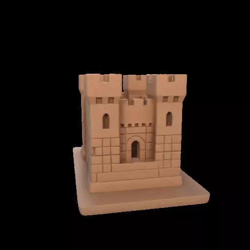 Medieval Castle Themed Bookend 3D print model_16