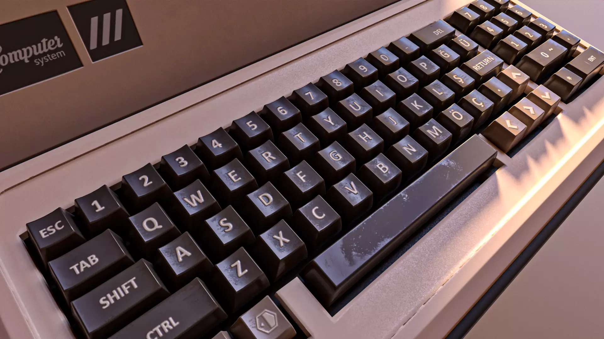 Apple 3 Retro Computer 3D Model High-Quality Vintage PC Low-poly 3D model_4