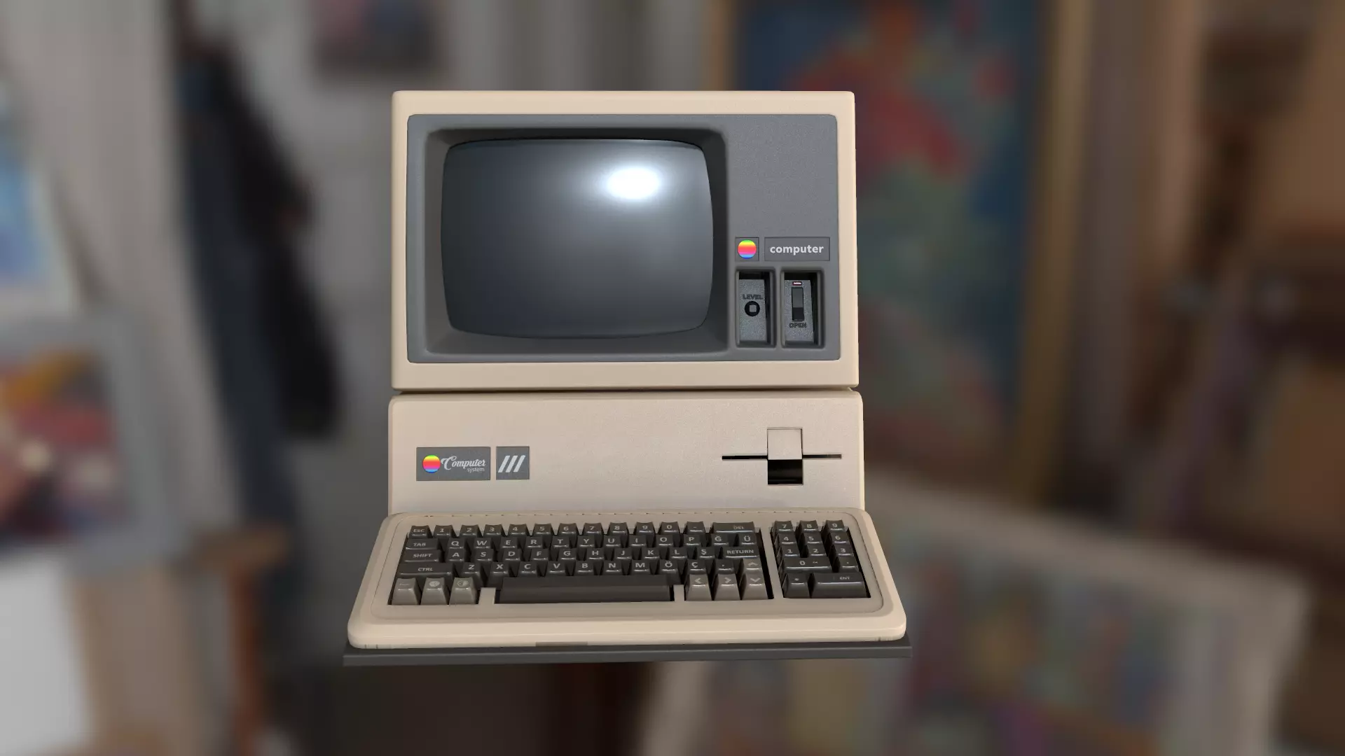 Apple 3 Retro Computer 3D Model High-Quality Vintage PC Low-poly 3D model_2