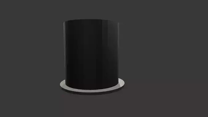 black top hat 3d model