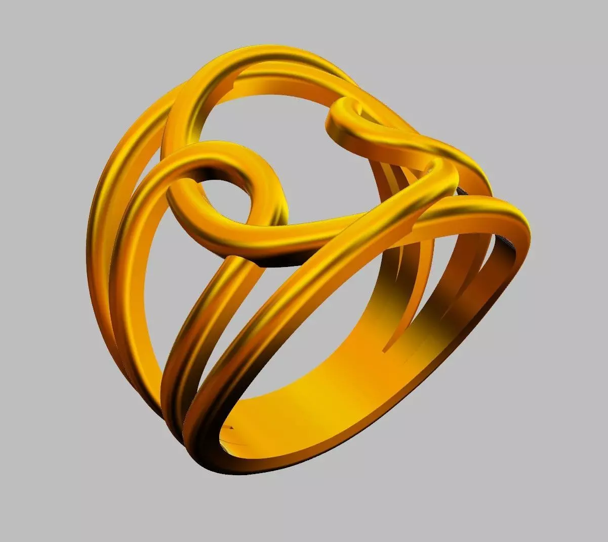 Loop Ring 3D print model_8