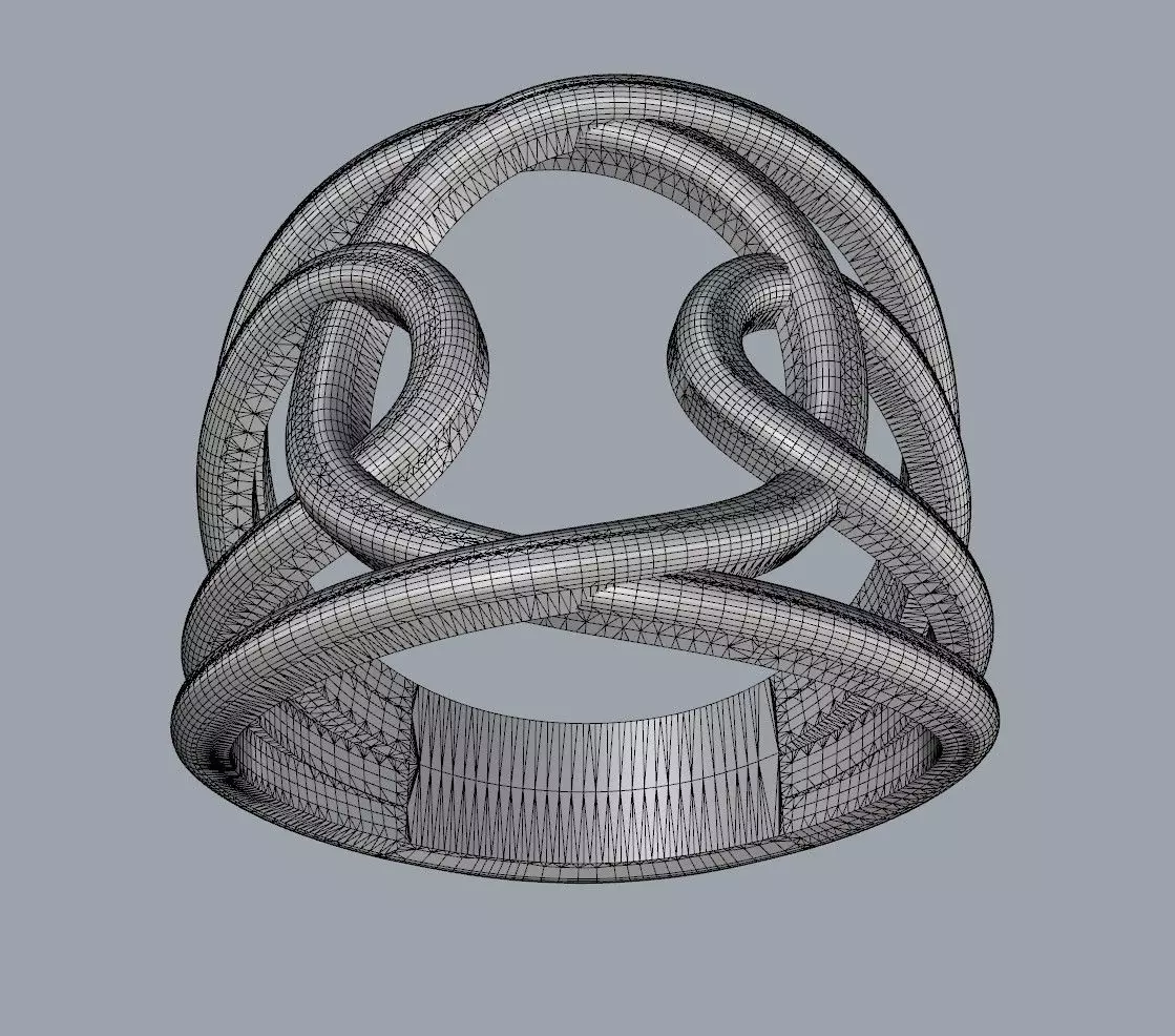 Loop Ring 3D print model_21