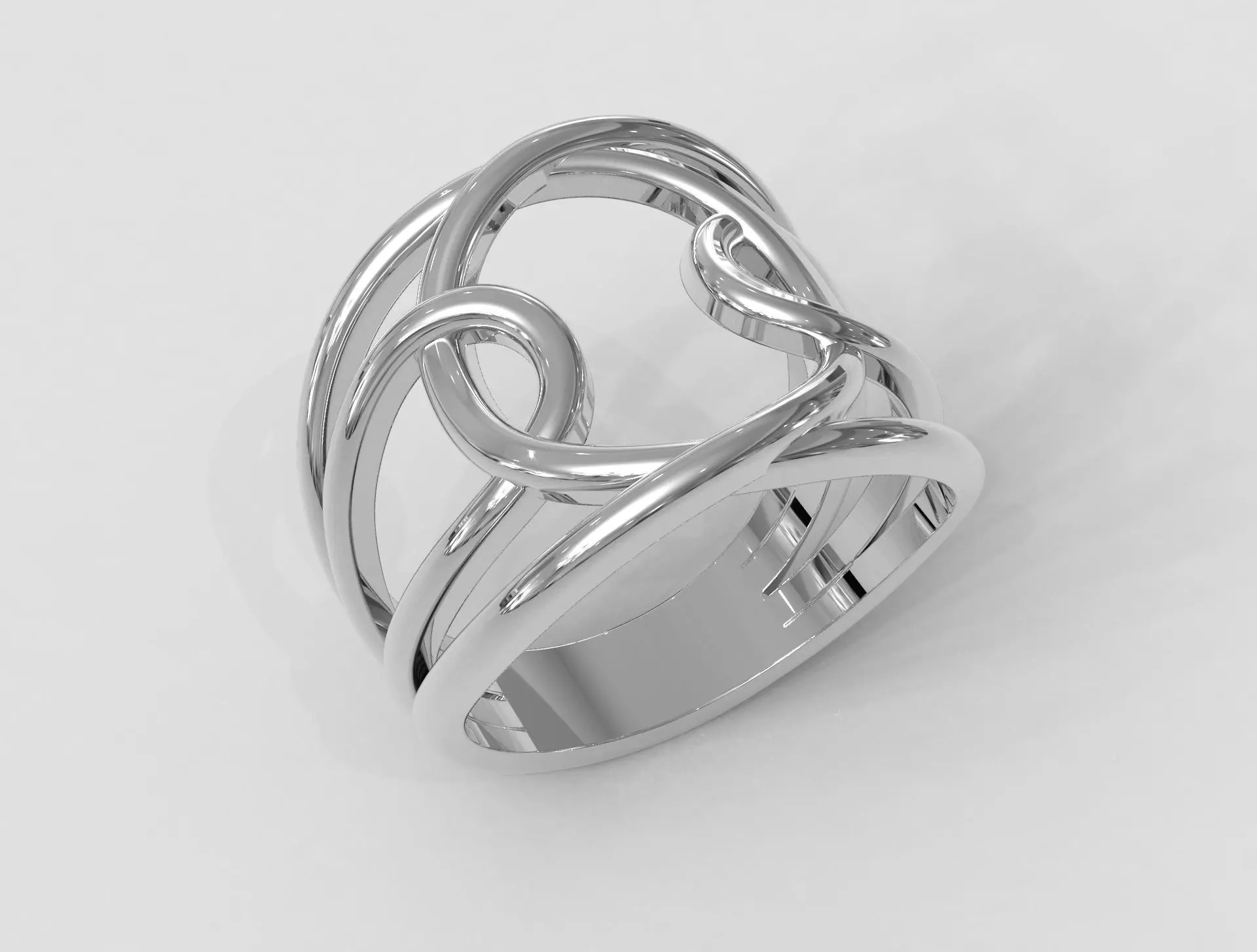 Loop Ring 3D print model_3