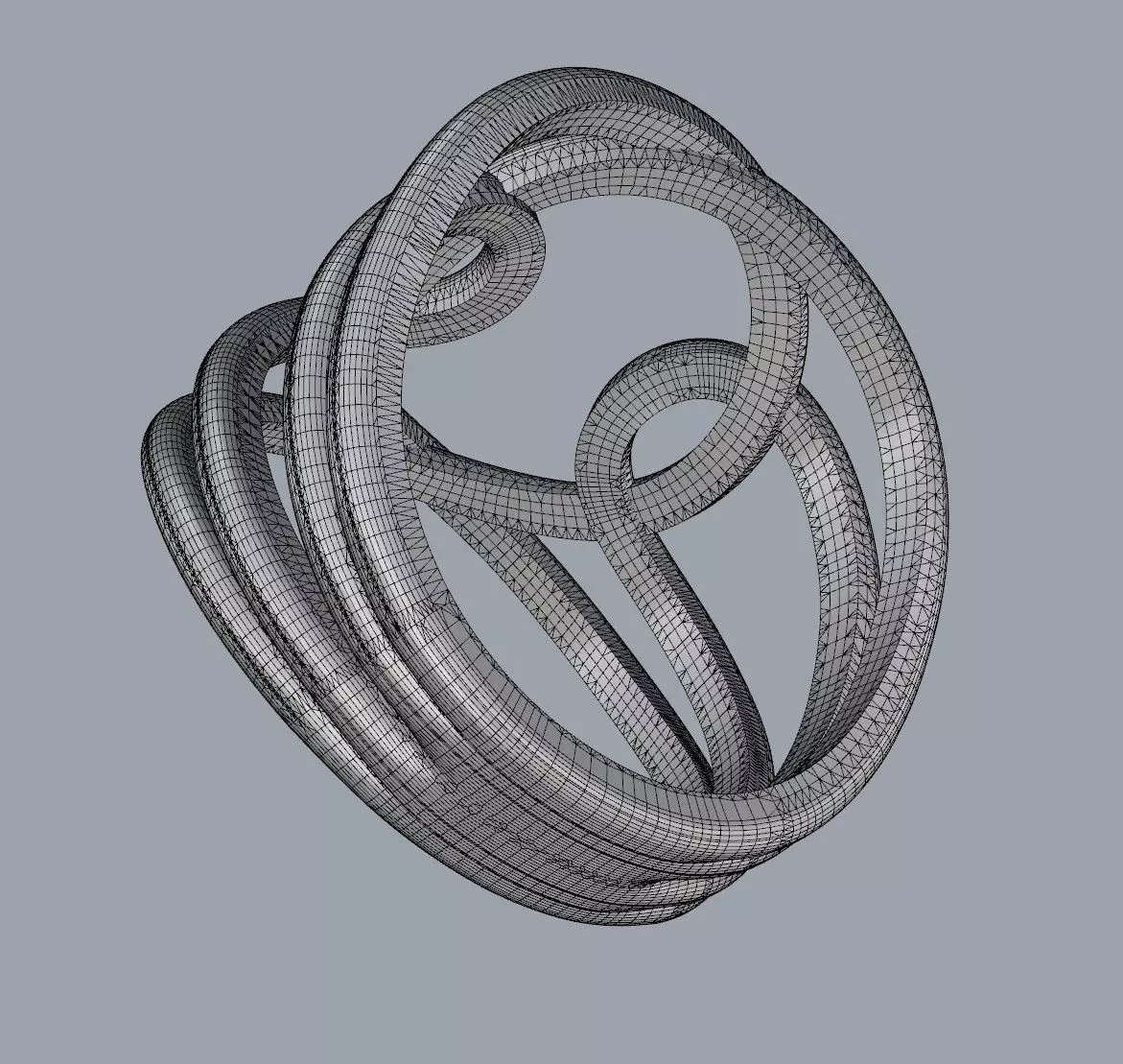 Loop Ring 3D print model_22