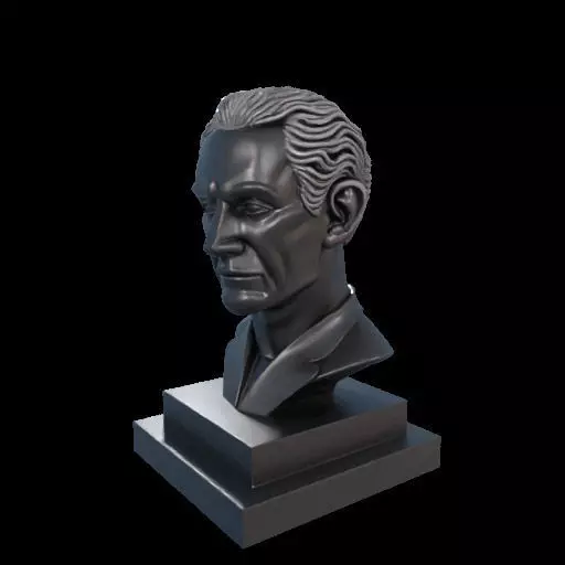 Sherlock Holmes Bust Bookend 3D model_18