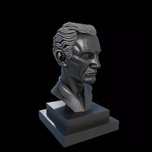 Sherlock Holmes Bust Bookend 3D model_25