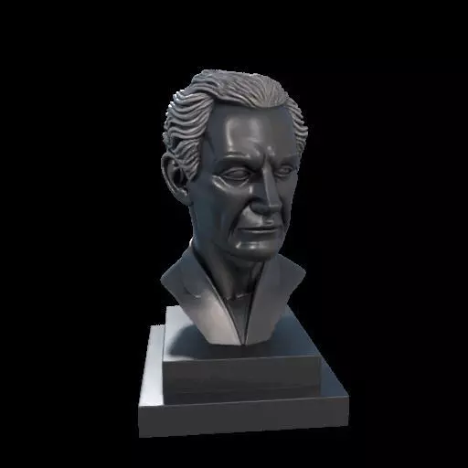 Sherlock Holmes Bust Bookend 3D model_23