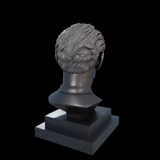 Sherlock Holmes Bust Bookend 3D model_5