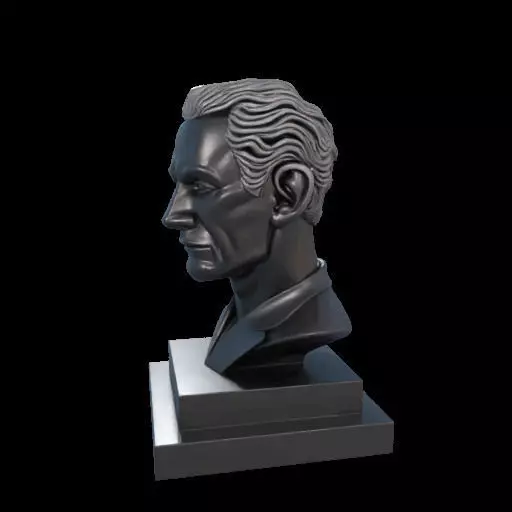 Sherlock Holmes Bust Bookend 3D model_16