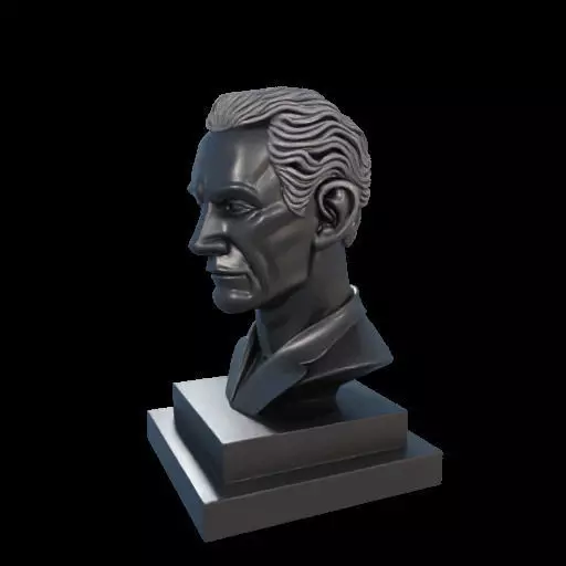 Sherlock Holmes Bust Bookend 3D model_17